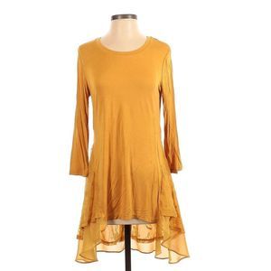 LOGO BOHO TUNIC GOLDEN YELLOW SZ S